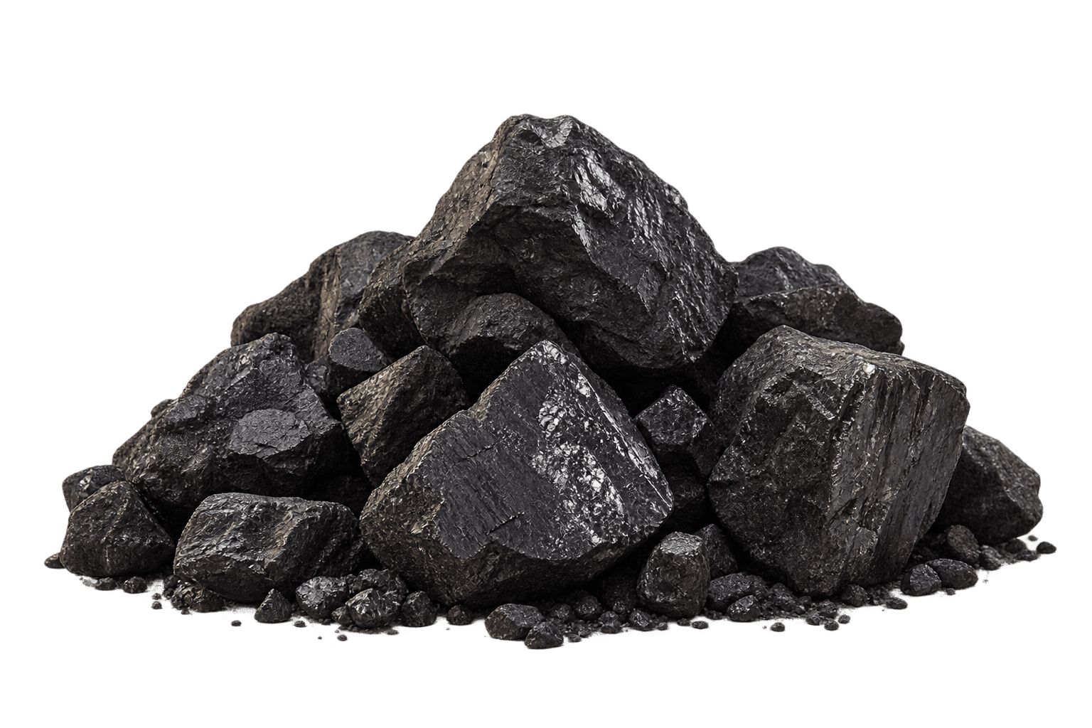 Natural fractured thermal coal chunks